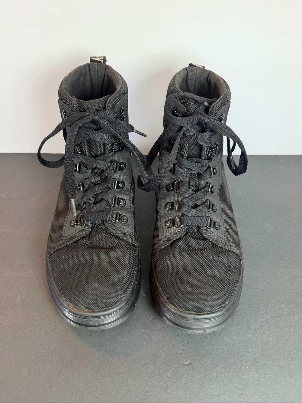 Dr. Martens Women's Combs W Poly Casual Boot Size: 9, Black on Black